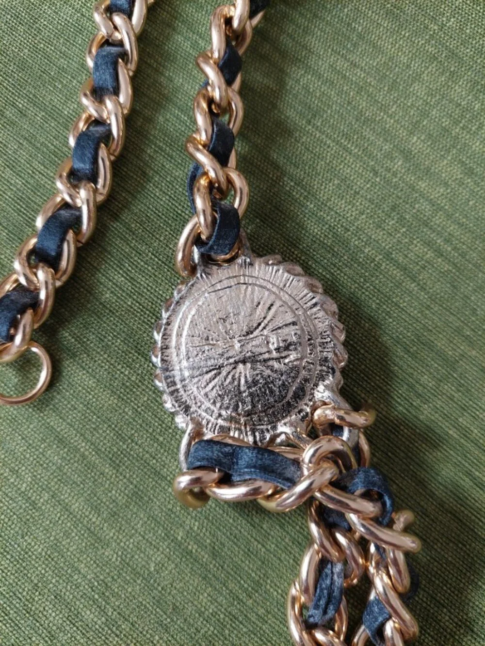 Chanel style large link belt